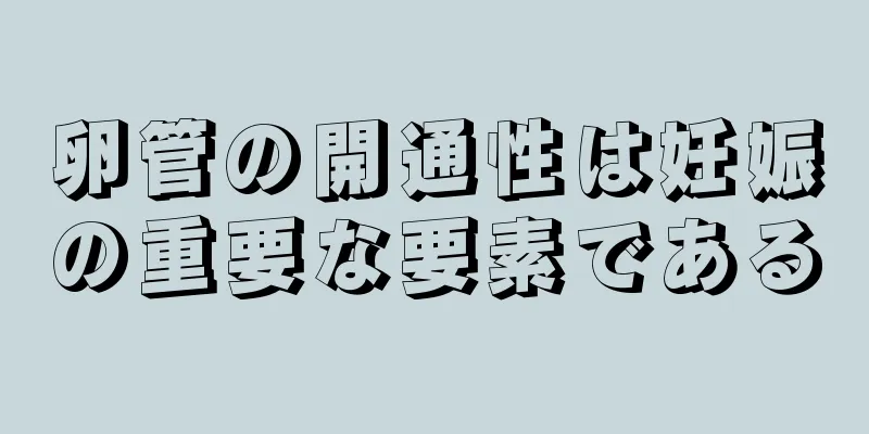 卵管の開通性は妊娠の重要な要素である