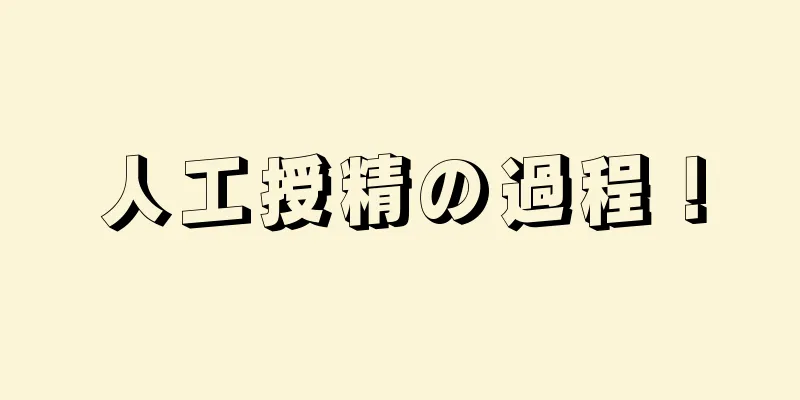 人工授精の過程！