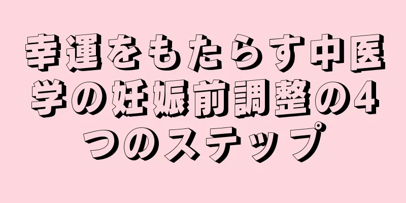 幸運をもたらす中医学の妊娠前調整の4つのステップ