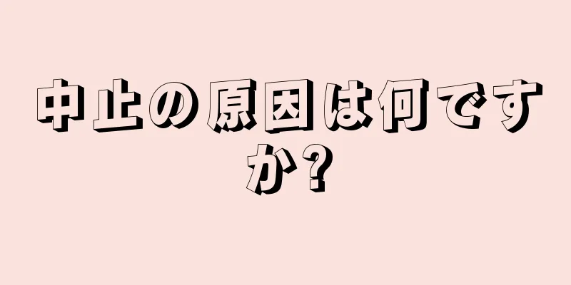 中止の原因は何ですか?