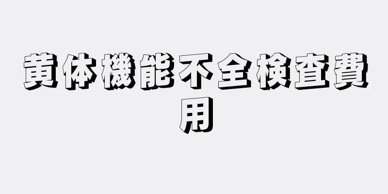 黄体機能不全検査費用
