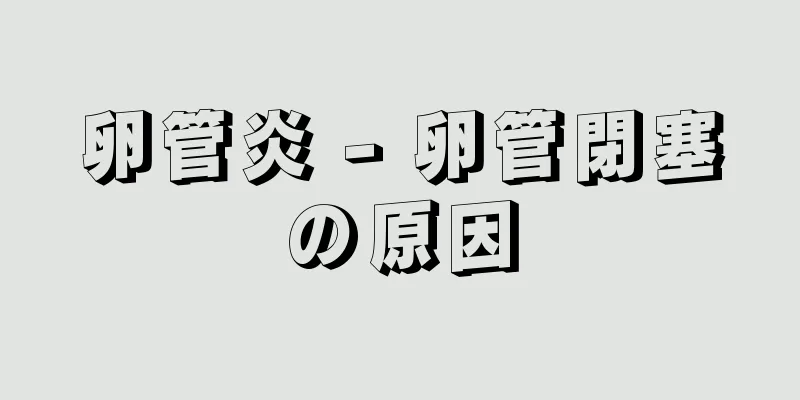 卵管炎 - 卵管閉塞の原因