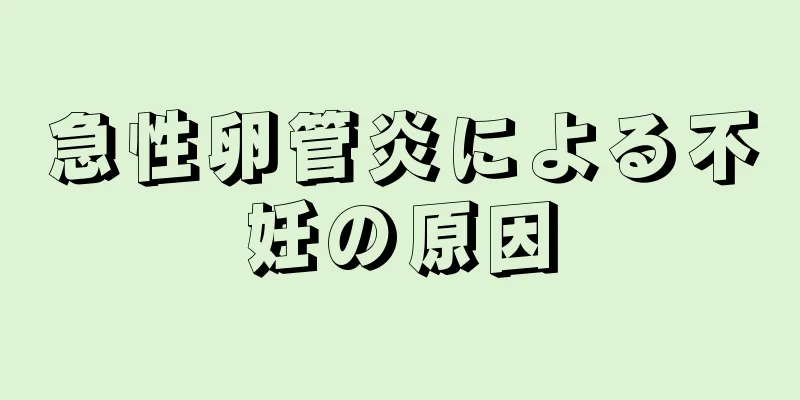 急性卵管炎による不妊の原因