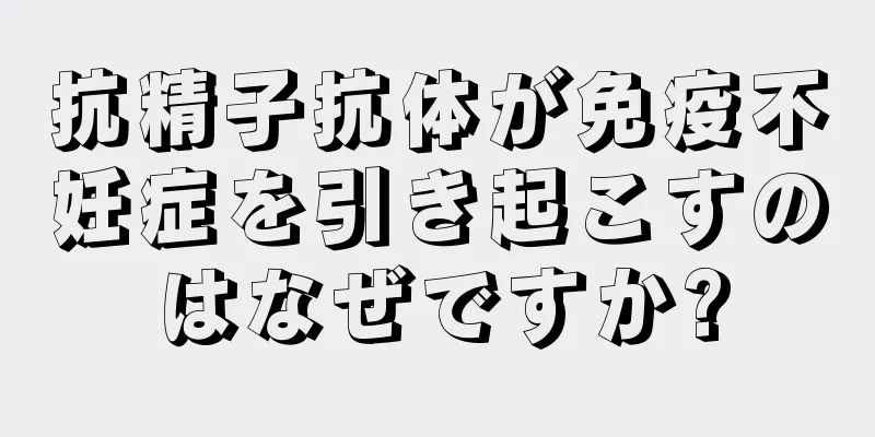 抗精子抗体が免疫不妊症を引き起こすのはなぜですか?