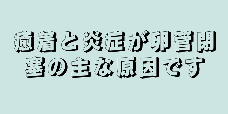癒着と炎症が卵管閉塞の主な原因です