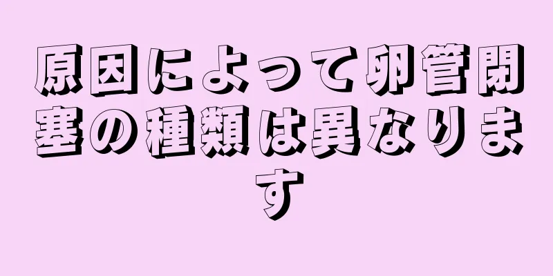 原因によって卵管閉塞の種類は異なります