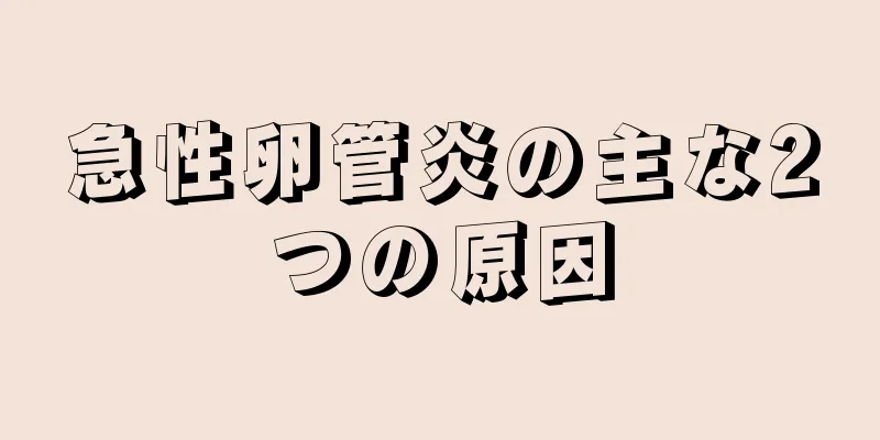急性卵管炎の主な2つの原因