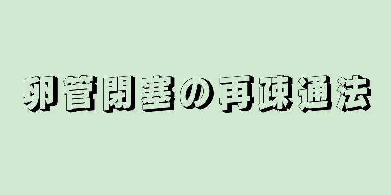 卵管閉塞の再疎通法