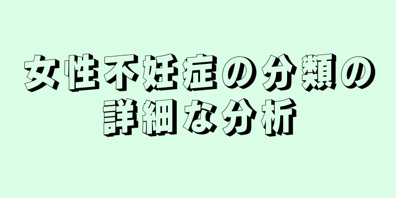 女性不妊症の分類の詳細な分析