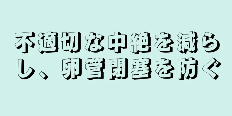 不適切な中絶を減らし、卵管閉塞を防ぐ