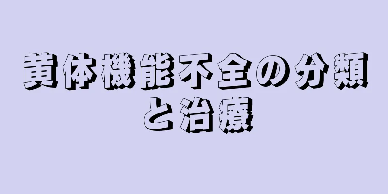 黄体機能不全の分類と治療