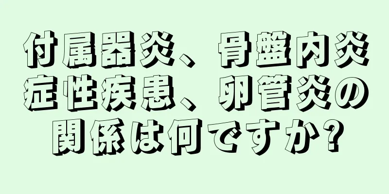 付属器炎、骨盤内炎症性疾患、卵管炎の関係は何ですか?