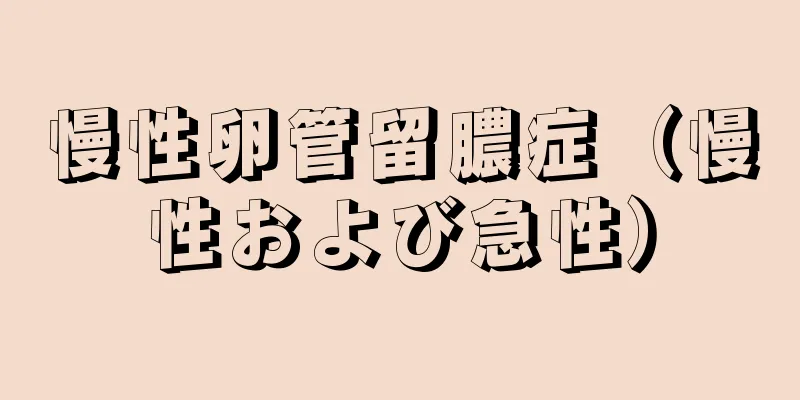 慢性卵管留膿症（慢性および急性）