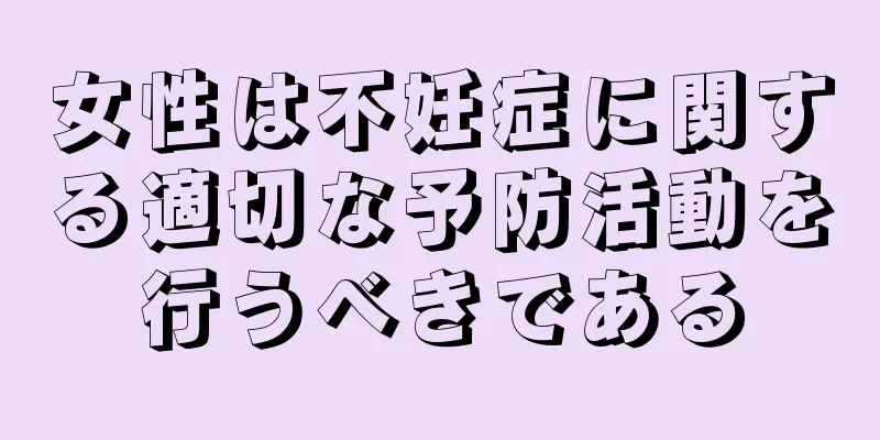 女性は不妊症に関する適切な予防活動を行うべきである