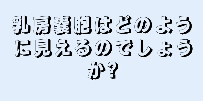 乳房嚢胞はどのように見えるのでしょうか?