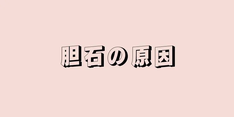 胆石の原因