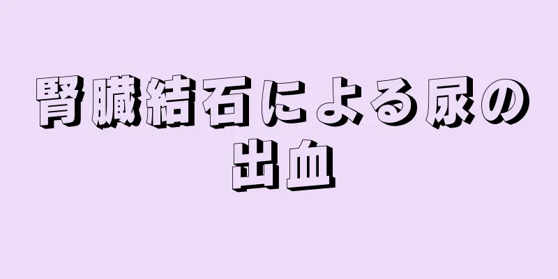 腎臓結石による尿の出血