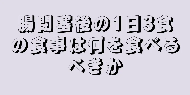 腸閉塞後の1日3食の食事は何を食べるべきか