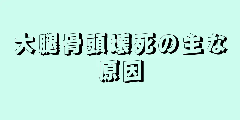 大腿骨頭壊死の主な原因