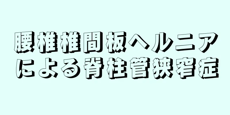 腰椎椎間板ヘルニアによる脊柱管狭窄症