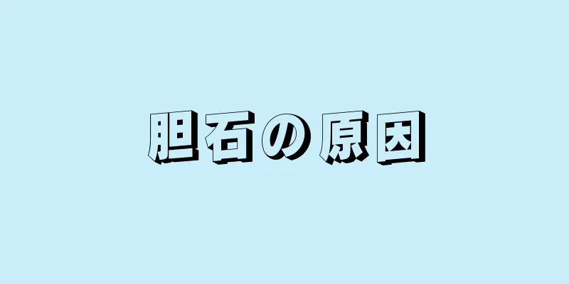 胆石の原因
