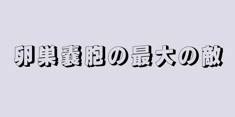 卵巣嚢胞の最大の敵