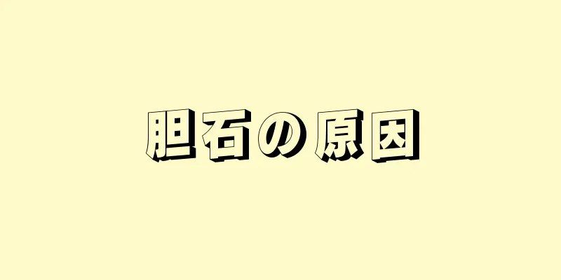 胆石の原因