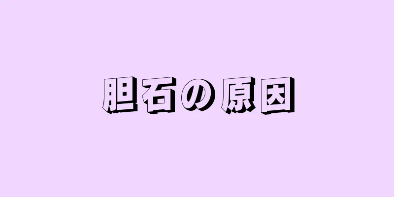 胆石の原因