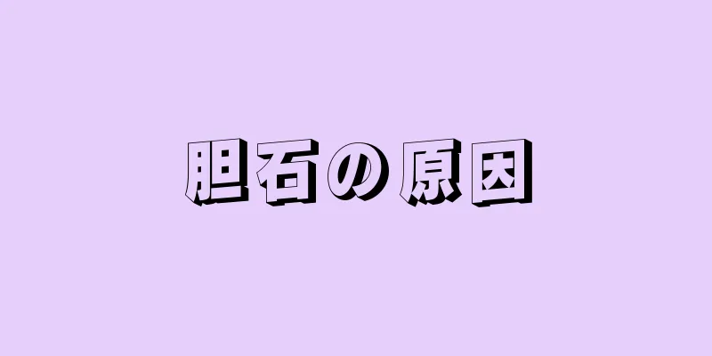 胆石の原因