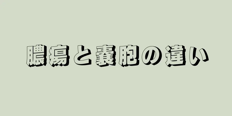 膿瘍と嚢胞の違い