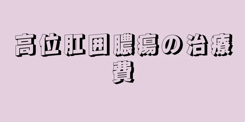 高位肛囲膿瘍の治療費