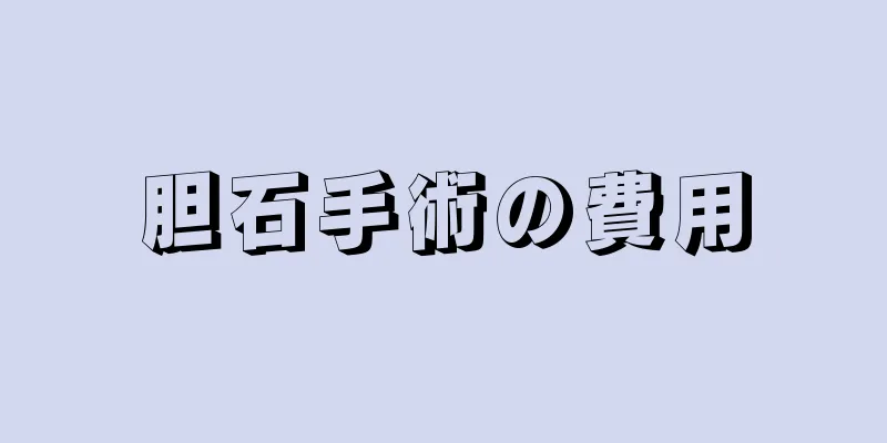 胆石手術の費用
