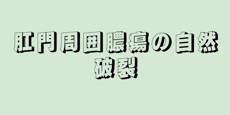 肛門周囲膿瘍の自然破裂