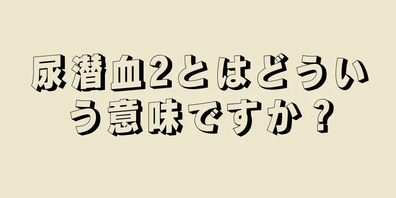 尿潜血2とはどういう意味ですか？