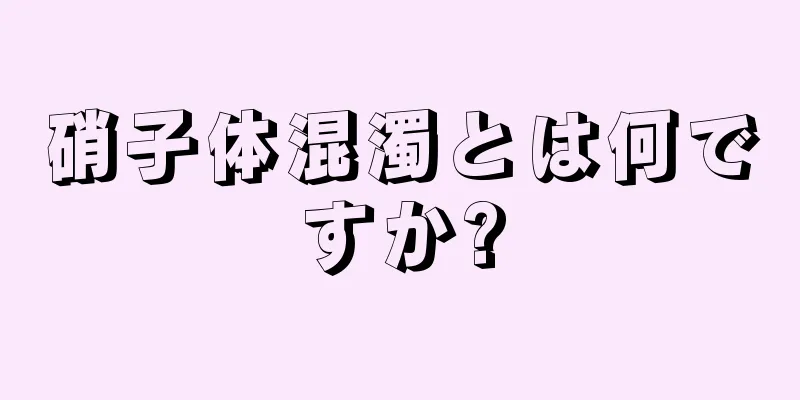 硝子体混濁とは何ですか?