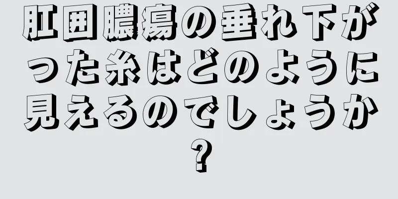 肛囲膿瘍の垂れ下がった糸はどのように見えるのでしょうか?