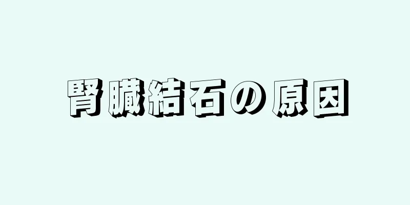 腎臓結石の原因