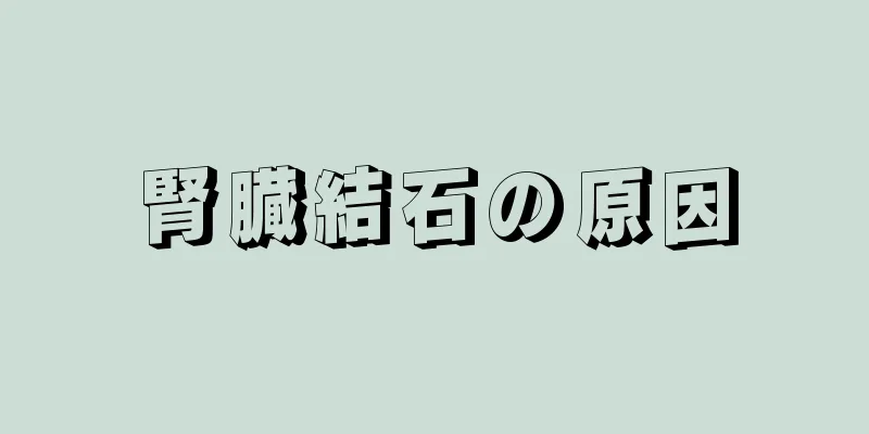 腎臓結石の原因