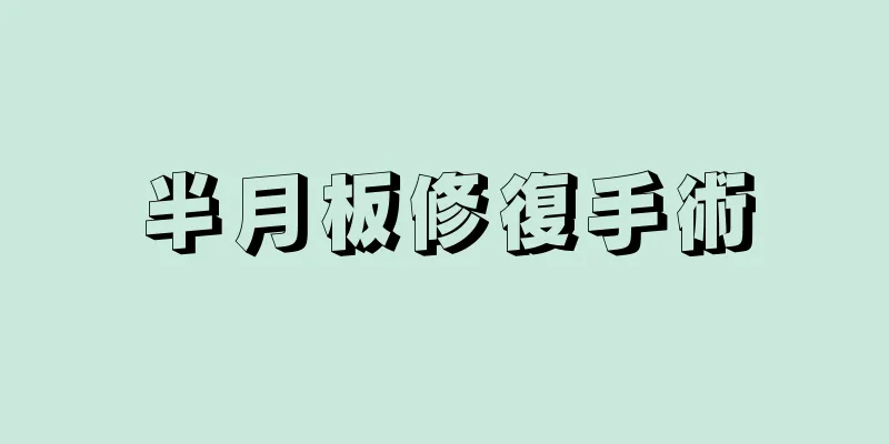 半月板修復手術