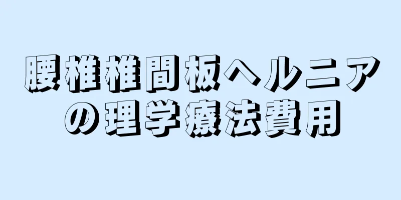 腰椎椎間板ヘルニアの理学療法費用