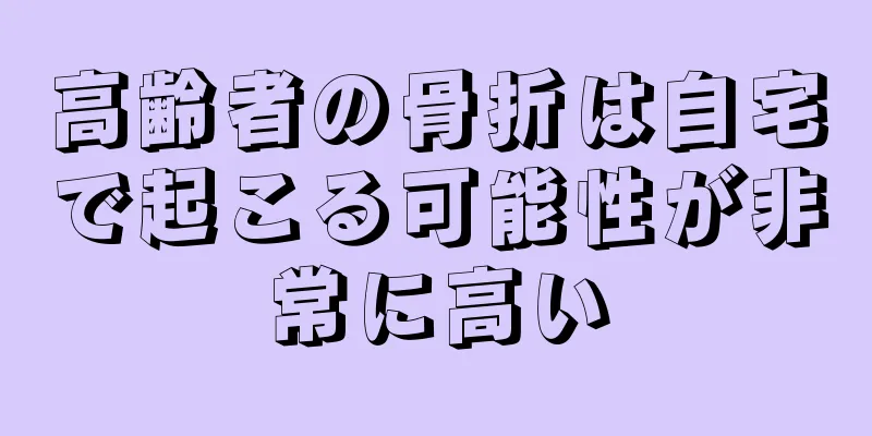 高齢者の骨折は自宅で起こる可能性が非常に高い