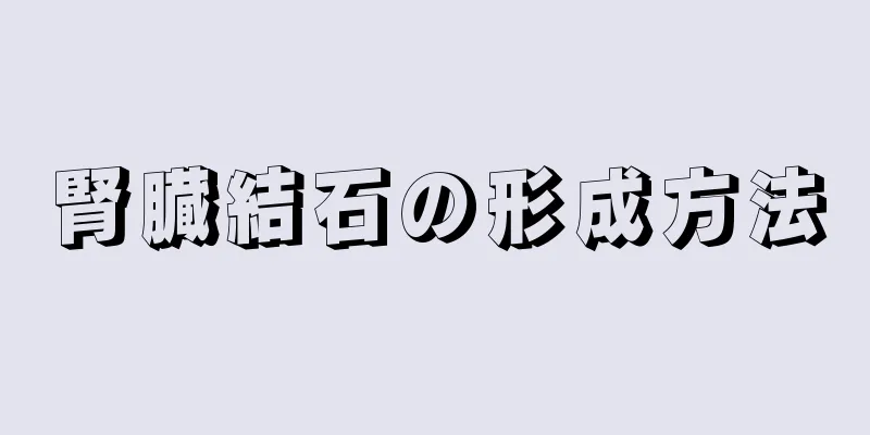 腎臓結石の形成方法