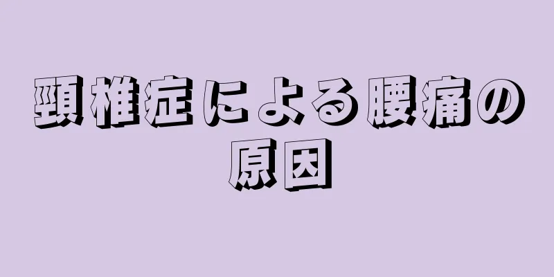 頸椎症による腰痛の原因