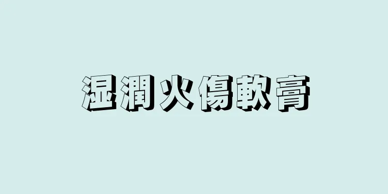 湿潤火傷軟膏