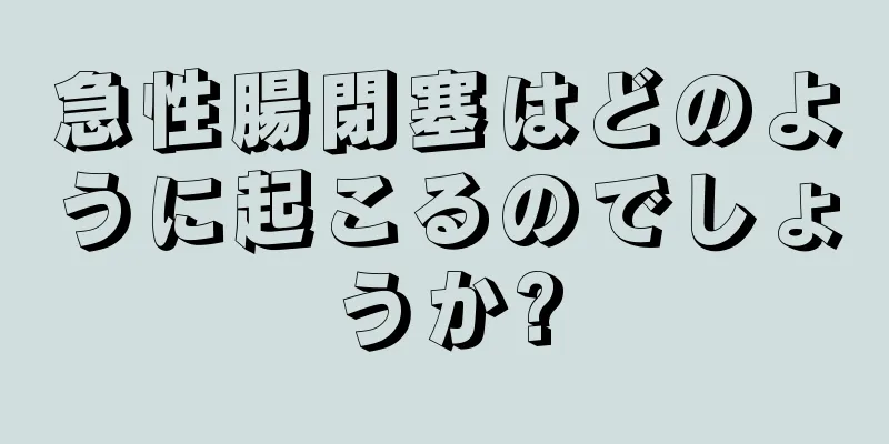 急性腸閉塞はどのように起こるのでしょうか?