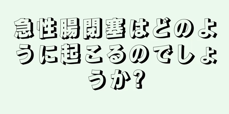 急性腸閉塞はどのように起こるのでしょうか?
