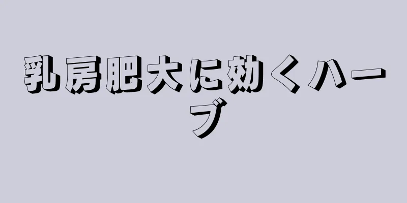 乳房肥大に効くハーブ