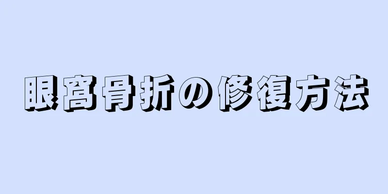 眼窩骨折の修復方法