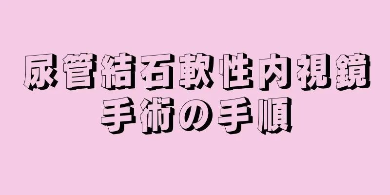 尿管結石軟性内視鏡手術の手順
