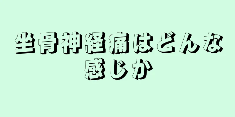 坐骨神経痛はどんな感じか